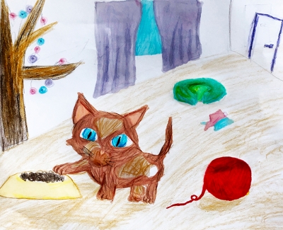Amelia Kolasa, 11 Jahre, Die Katze