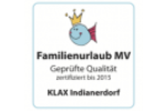 Das Klax Indianerdorf Natur- und Umweltcamp wurde 2015 mit dem Qualitätssiegel Familienurlaub MV ausgezeichnet.